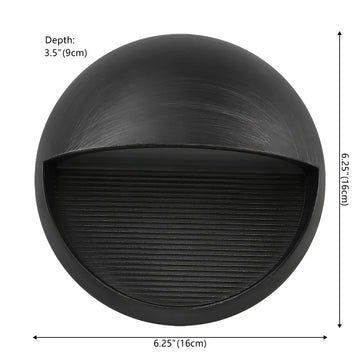 Orbe 6.25" Outdoor Metal/Glass Integrated LED Wall Sconce
